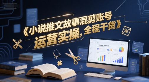 小说推文故事混剪账号运营实操，全程干货-轻创网