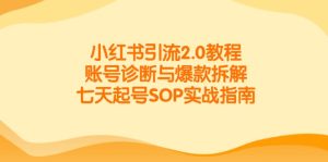 小红书引流2.0教程，账号诊断与爆款拆解，七天起号SOP实战指南-轻创网