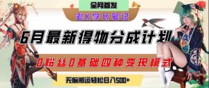 6月份最新得物创作者分成计划2.0玩法,0粉丝0基础四种模式变现,从隐蔽渠道无脑搬运,日入2张-轻创网