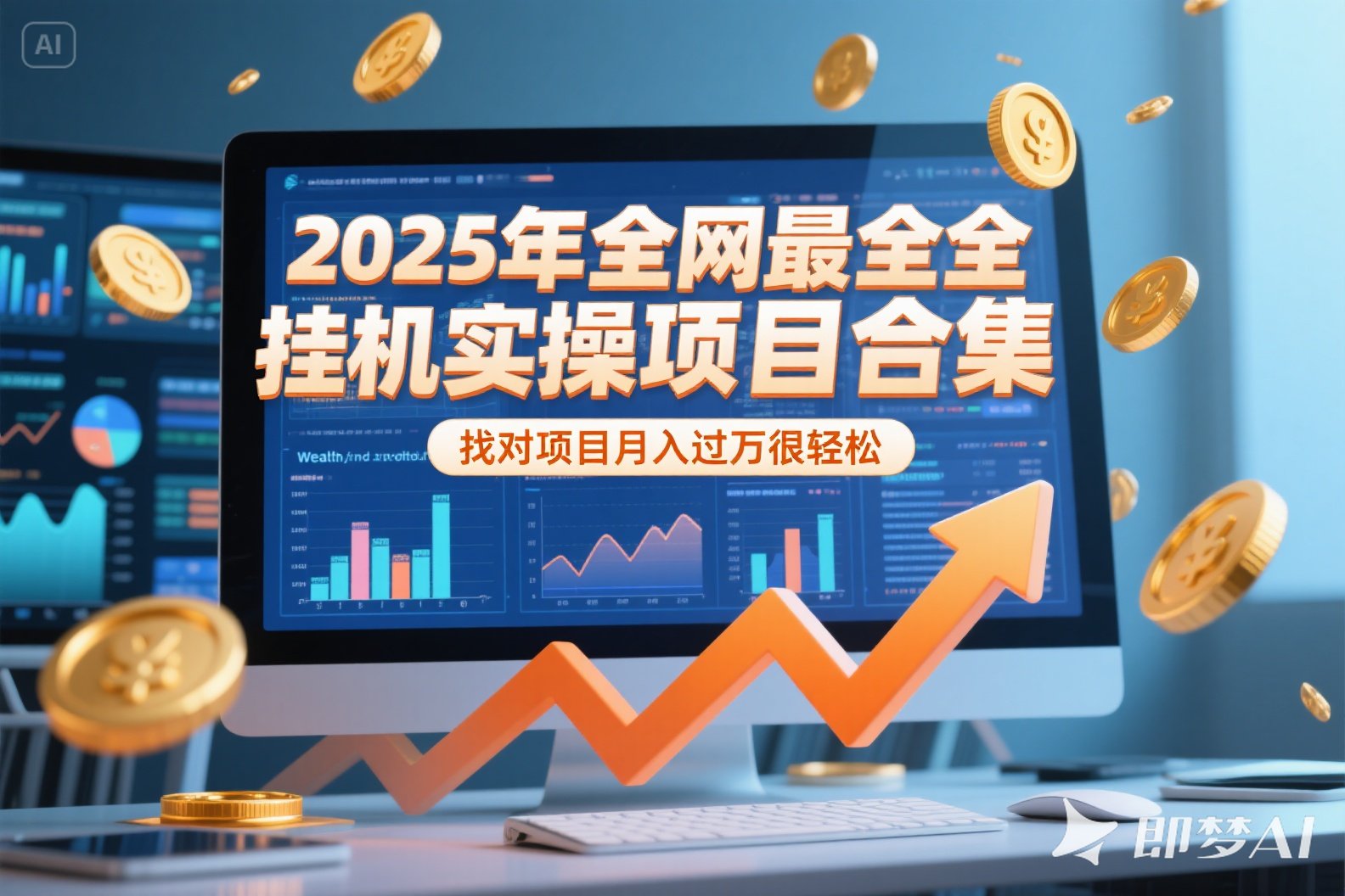 2025年挂机实操项目实操演练，挂机类型，AI直播类型，轻资产创业类型…-轻创网