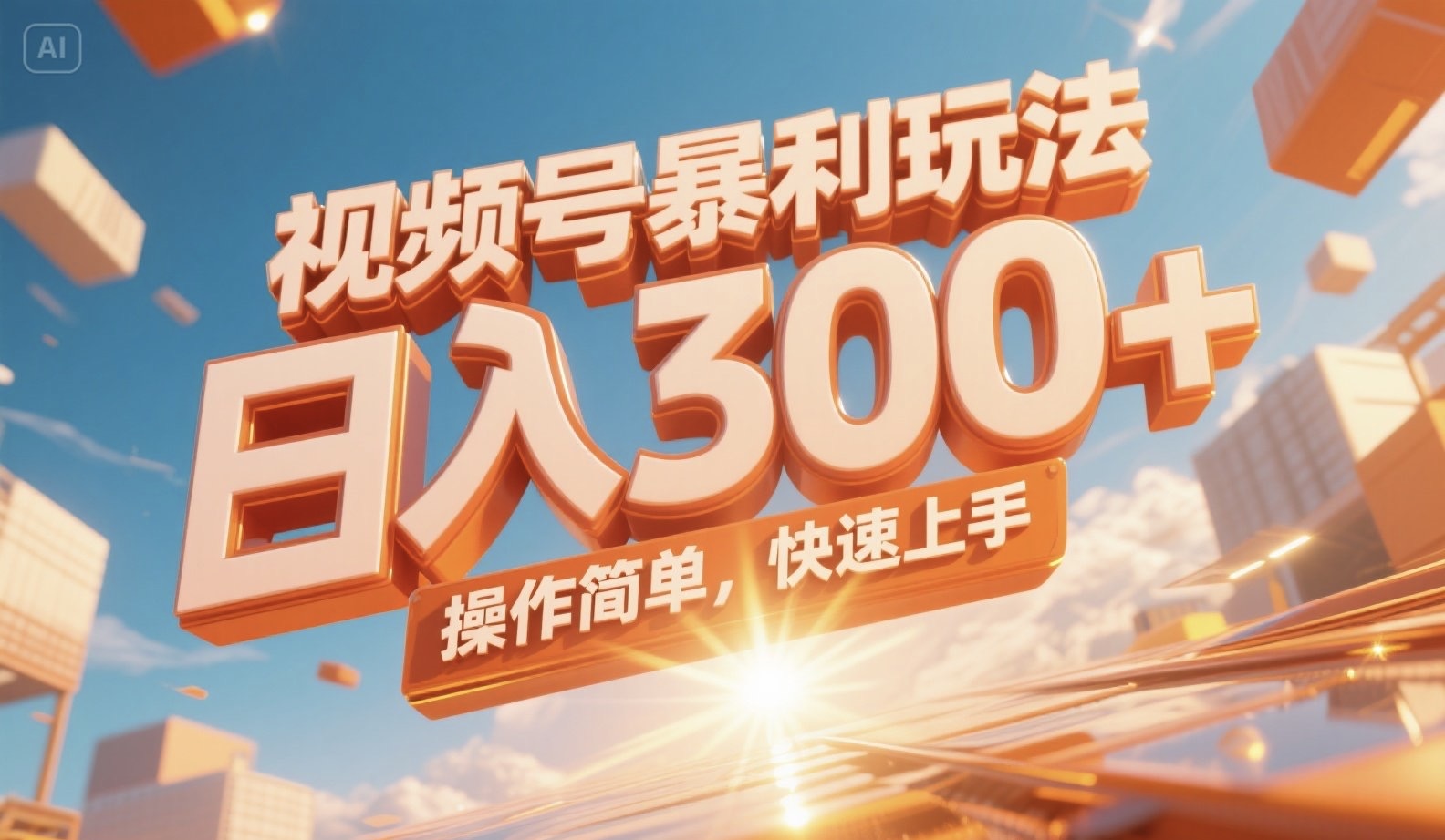 视频号暴利玩法，日入300+，操作简单，快速上手。-轻创网