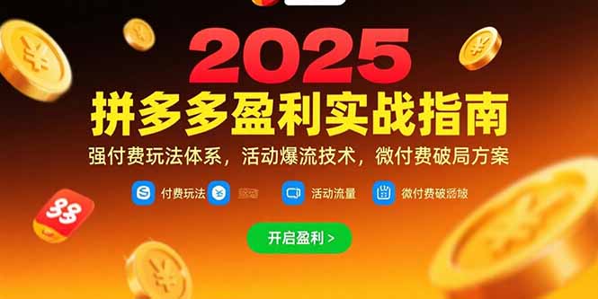 拼多多盈利实战指南，强付费玩法，活动爆流技术，微付费破局方案(更新7月-轻创网