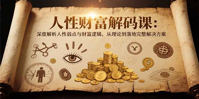 人性财富解码课6.0：深度解析人性弱点与财富逻辑，理论到落地完整解决方案-轻创网