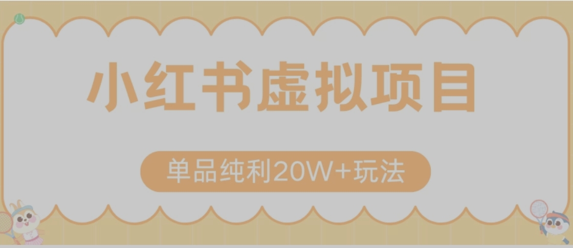 小红书卖虚拟产品，单品纯利20W+玩法分享（节系列课程）-轻创网