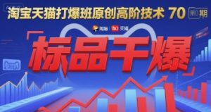 淘宝天猫打爆班原创高阶技术第70期：标品干爆-轻创网