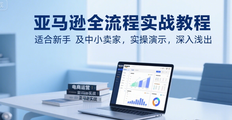 亚马逊全流程实战教程，适合新手及中小卖家，实操演示，深入浅出-轻创网
