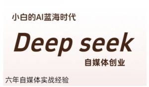 普通人利用Deepseek自媒体创业，零基础友好，小白的AI蓝海时代-轻创网