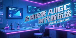 全域运营AIGC时代新玩法，文案封面设计公式，短视频运营SOP-轻创网