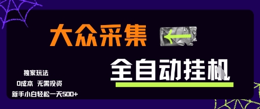 大众采集全自动玩法，新手小白轻松一天5张+，操作简单零成本【揭秘】-轻创网