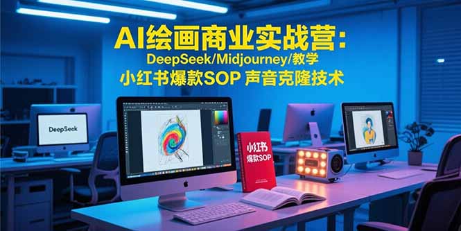 AI绘画商业实战营：DeepSeek/Midjourney/教学 小红书爆款SOP 声音克隆技术-轻创网