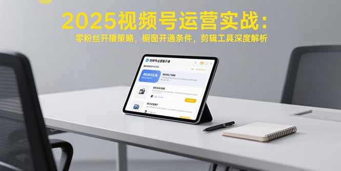 2025视频号运营实战：零粉丝开播策略，橱窗开通条件，剪辑工具深度解析-轻创网