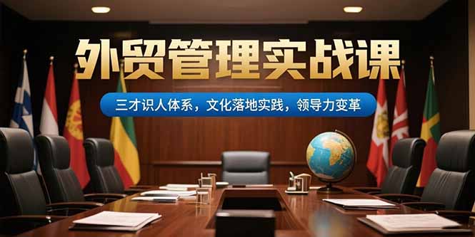 外贸管理实战课，三才识人体系，文化落地实践，领导力变革-轻创网