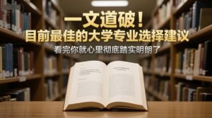 付费文章：一文道破！目前最佳的大学专业选择建议，看完你就心里彻底踏实明朗了-轻创网