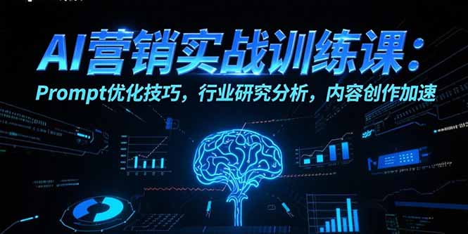 AI营销实战训练课：Prompt优化技巧，行业研究分析，内容创作加速-轻创网