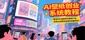 AI壁纸创业系统教程，零成本打造高转化壁纸产品，实现从创意到变现的完整闭环-轻创网