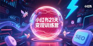 小红书21天变现训练营，AIGC工具高效应用，SEO优化核心技巧-轻创网