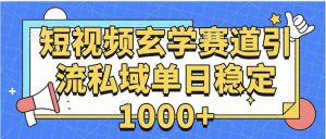 玄学赛道引流私域变现单日稳定1000+教程-轻创网