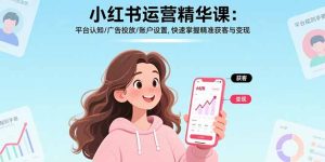 小红书运营精华课：平台认知/广告投放/账户设置,快速掌握精准获客与变现-轻创网