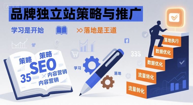 品牌独立站策略与推广，学习是开始，落地是王道-轻创网