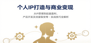 个人IP打造与商业变现，从IP原理到起盘盈利、产品开发及流量裂变等实战技巧全解析-轻创网