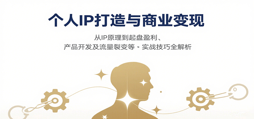 图片[1]-个人IP打造与商业变现，从IP原理到起盘盈利、产品开发及流量裂变等实战技巧全解析-轻创网
