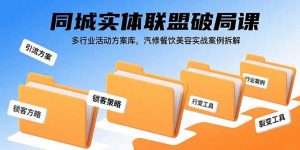 同城实体联盟破局课，多行业活动方案库，汽修餐饮美容实战案例拆解-轻创网