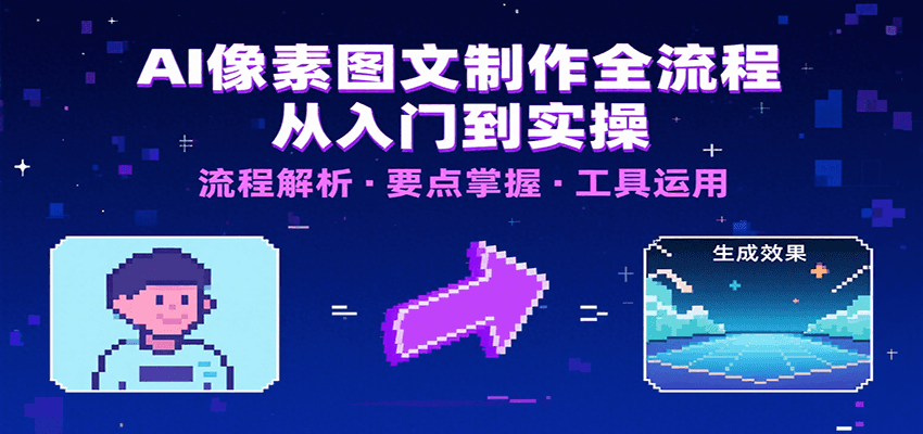 AI像素图文制作全流程：内容要点、文案选择及所用工具，助你快速入局-轻创网