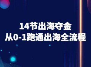14节出海夺金从0-1跑通出海全流程-跨境电商教程-轻创网
