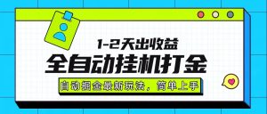 最新全自动打金玩法单日收益1000-2000-轻创网