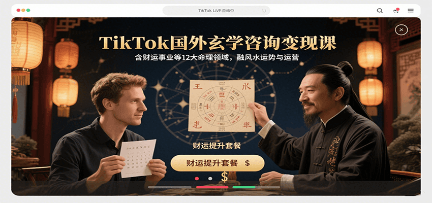图片[1]-TikTok国外玄学咨询变现课，含财运事业等12大命理领域，融风水运势与运营-轻创网