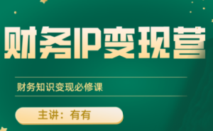 有有老师·财务IP变现营，财务知识变现必修课-轻创网