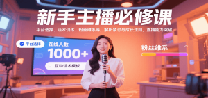 新手主播必修课:平台选择、话术训练、粉丝维系等,解析禁忌与成长法则,突破直播能力-轻创网