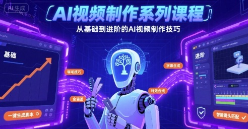 AI视频制作系列课程，从基础到进阶的AI视频制作技巧全涵盖-轻创网