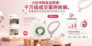 小红书珠宝运营课：千万级成交案例拆解，搭建高转化珠宝账号的核心方法-轻创网