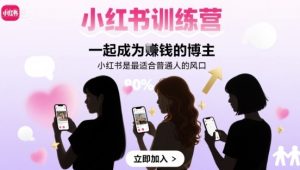 小红书训练营一起成为賺钱的博主，小红书是最适合普通人的风口-轻创网