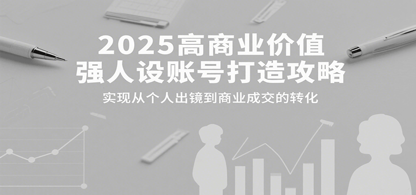 图片[1]-2025高商业价值强人设账号打造攻略，实现从个人出镜到商业成交的转化-轻创网