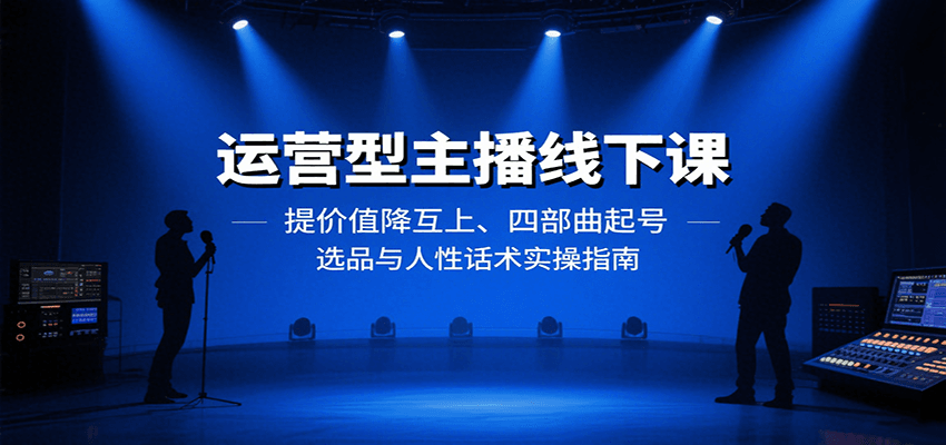 图片[1]-运营型主播线下课：提价值降互上、四部曲起号、选品与人性话术实操指南-轻创网