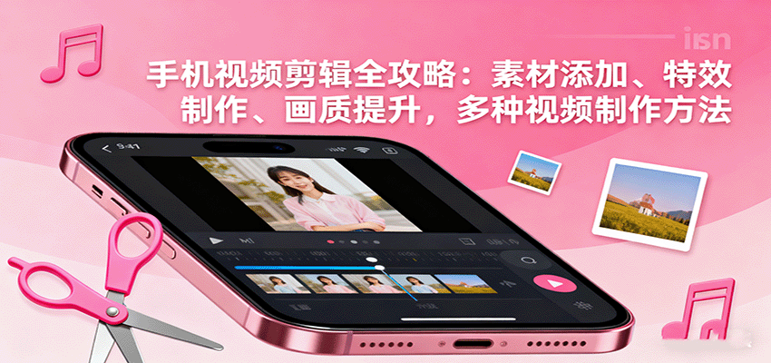 图片[1]-手机视频剪辑全攻略：素材添加、特效制作、画质提升，多种视频制作方法-轻创网