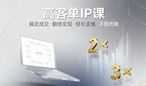 高客单IP课，搞定成交，搞定高客单IP，翻倍变现，轻松卖爆，不销而销-轻创网