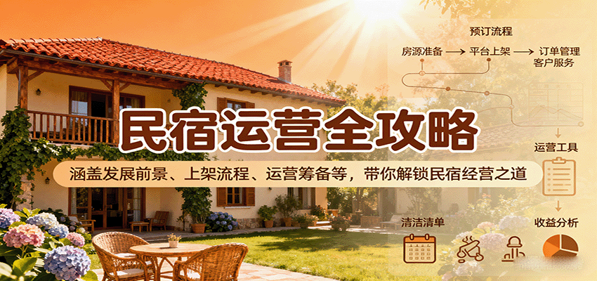 图片[1]-民宿运营全攻略：涵盖发展前景、上架流程、运营筹备等，带你解锁民宿经营之道-轻创网