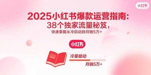 2025小红书爆款运营指南：38个独家流量秘笈，快速掌握从冷启动到月销5万+-轻创网