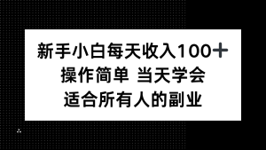 新手小白每天收入100+，操作简单 当天学会 ，适合所有人的副业-轻创网
