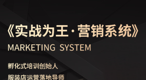 老杨·服装老板必修课《实战为王-营销系统》实现业绩被动式增长-轻创网