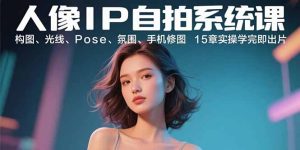 人像IP自拍系统课：构图、光线、Pose、氛围、手机修图 15章实操学完即出片-轻创网