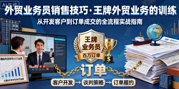 外贸业务员销售技巧，王牌外贸业务的训练-轻创网