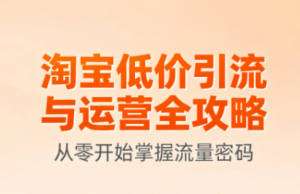 淘宝低价引流与运营全攻略(更新9月)-轻创网