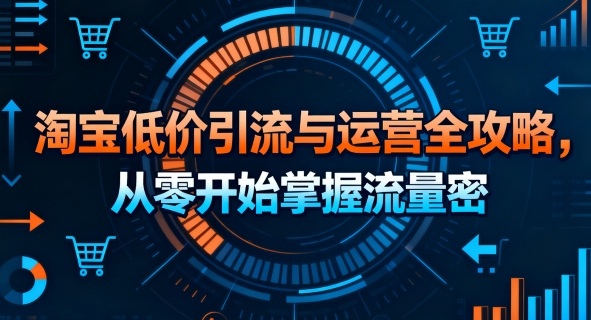 淘宝低价引流与运营全攻略，从零开始掌握流量密码-轻创网