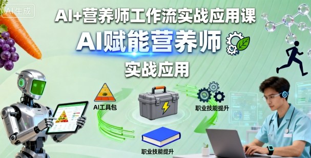 AI+营养师工作流实战应用课，AI赋能营养师-轻创网
