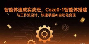 智能体速成实战班，Coze0-1智能体搭建与工作流设计，快速掌握AI自动化变现-轻创网