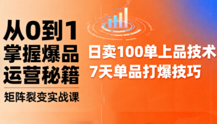 抖音小店爆品打造与矩阵裂变实战课-轻创网